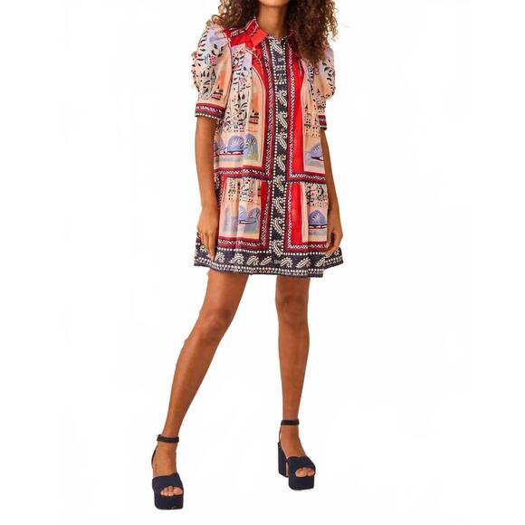 NEW HUNTER BELL leslie mini dress in coastal village